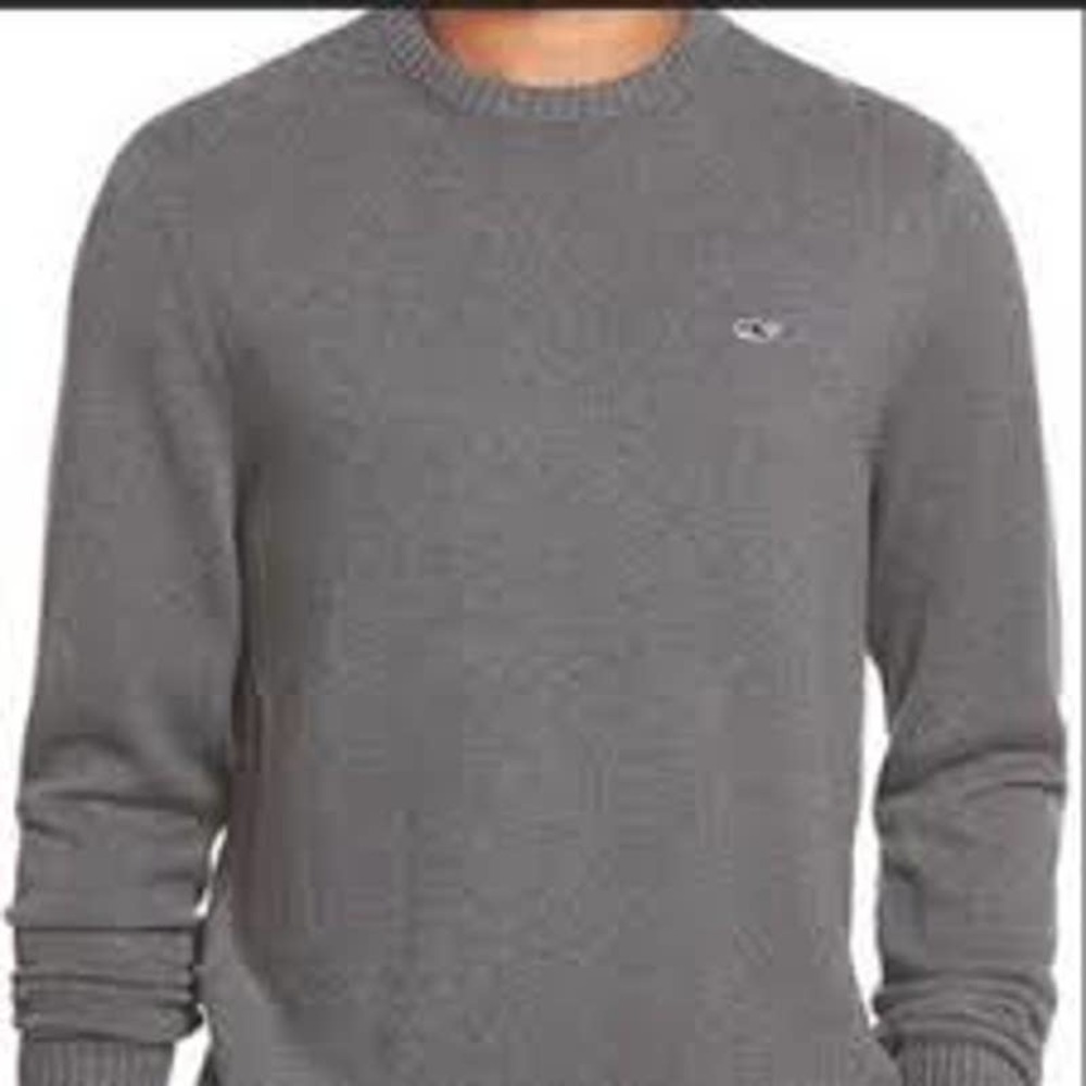Vineyard Vines Gray Crew Neck 100% Cotton‎ Sweater SZ S - Picture 3 of 8